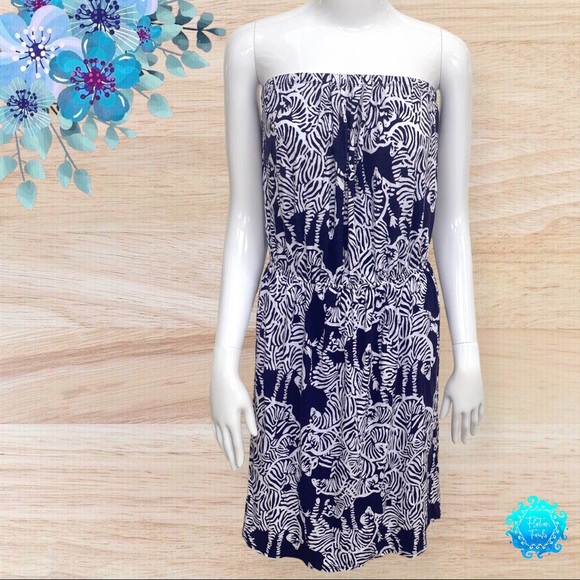 Lilly Pulitzer I Herd You Matyson Strapless Dress; M